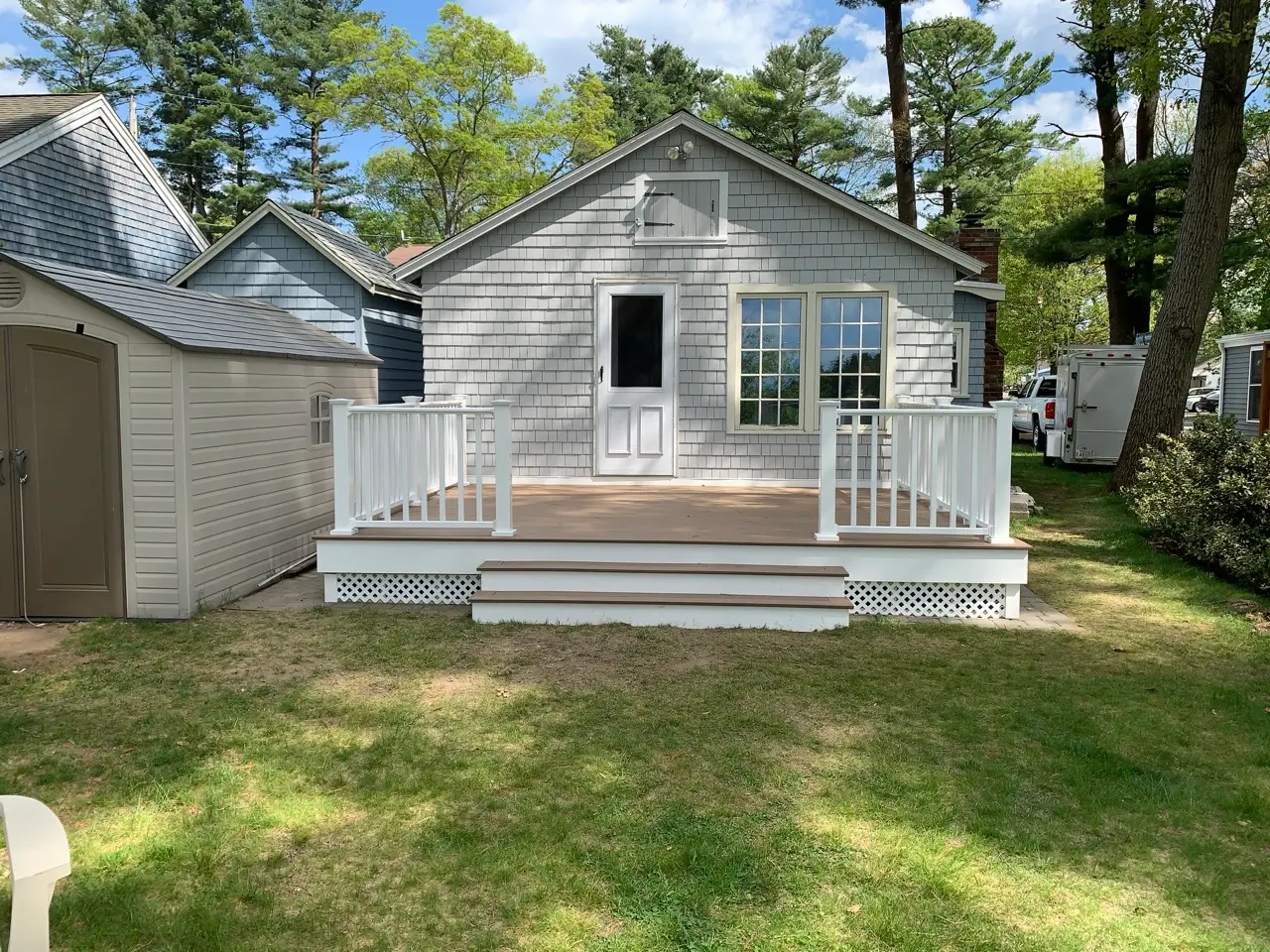 Custom deck build in Dartmouth MA by RA Custom Carpentry