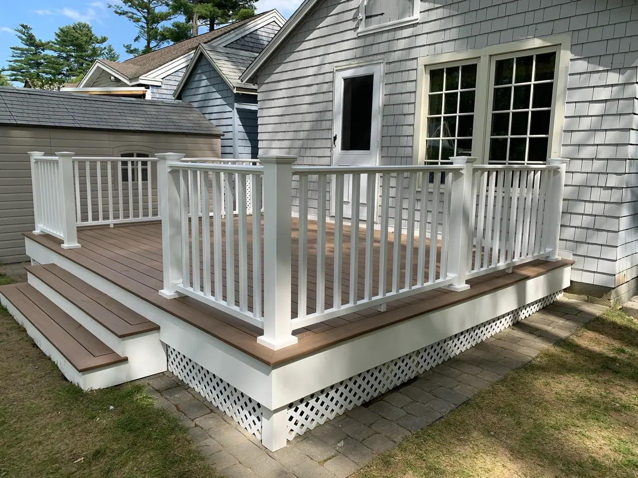 Pressure treated deck in Fairhaven MA